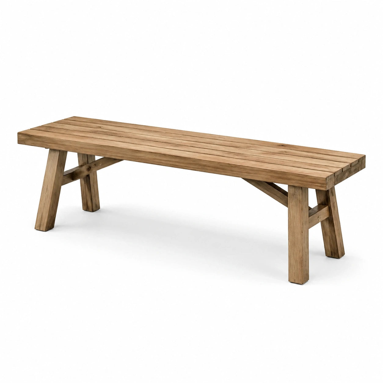 Panca in legno di teak massello naturale